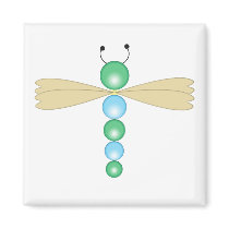 Dragonfly Series 1 Square Magnet magnets