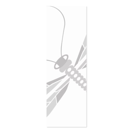 Dragonfly 'Skinny' Personal Calling Cards Business Card Template (back side)