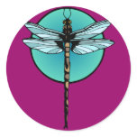 Dragonfly Round Sticker