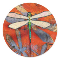 Dragonfly Round Sticker