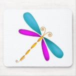 Dragonfly-teal/pink Mousepad