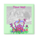 Dragonfly teapot  template magnet