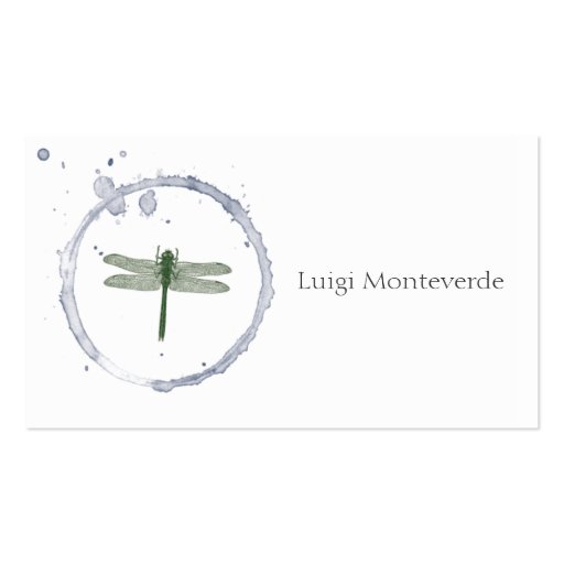 Dragonfly, Unique Personal Business Card (back side)