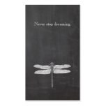 Dragonfly Vintage Etching Rustic Grunge Look Black business cards