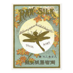 Dragonfly Vintage Japanese Silk Label Post Cards