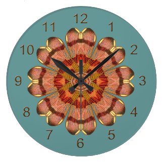 Dragonfly Wing Mandala Wall Clock