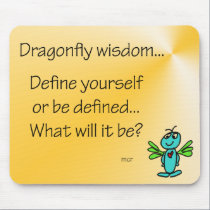 Dragonfly Wisdom Definition mousepads