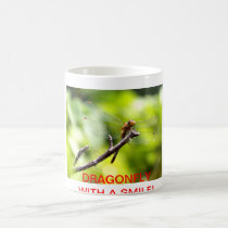 DRAGONFLY WITH A SMILE! mugs