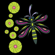 Dragonfly with Flowers Long Sleeve