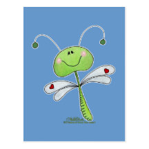 Dragonfly with Hearts Postcards