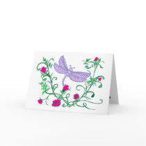 Dragonfly with vines cards by marcya7 Dragonfly with vines cards