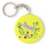 Dragonfly with vines keychains