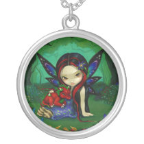artsprojekt, art, fantasy, eye, eyes, big eye, garden, fairy, wing, wings, butterfly, flower, flowers, night, forest, woods, nature, dragonling, dragonlings, dragon, baby dragon, baby, dragon fairy, dragons, big eyed, jasmine, becket-griffith, becket, griffith, jasmine becket-griffith, jasmin, strangeling, artist, goth, gothic, gothic fairy, faery, fairies, faerie, Necklace with custom graphic design