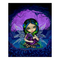 Dragonling Garden 2 fantasy dragon fairy Art Print by strangeling Dragonling Garden 2 fantasy dragon fairy Art Print