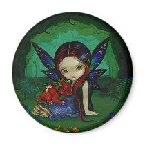 "Dragonling Garden I" Magnet by strangeling "Dragonling Garden I" Magnet