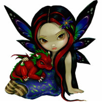 art, fantasy, eye, eyes, big eye, garden, fairy, wing, wings, butterfly, flower, flowers, night, forest, woods, nature, dragonling, dragonlings, dragon, baby dragon, baby, dragon fairy, dragons, big eyed, jasmine, becket-griffith, becket, griffith, jasmine becket-griffith, jasmin, strangeling, artist, goth, gothic, gothic fairy, faery, fairies, faerie, fairie, Photo Sculpture with custom graphic design