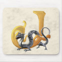 Dragonlore Initial J mousepads