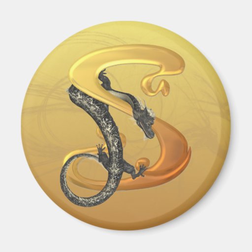 Dragonlore Initial S Refrigerator Magnets