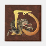 Dragonlore Initials D Refrigerator Magnet