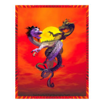 Dragons Dance Of Love By Michelle Wilder posters