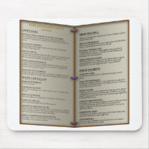 Dragon's Den Tavern Menu mousepads