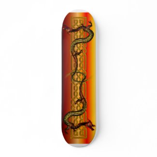Dragons Entwined skateboard