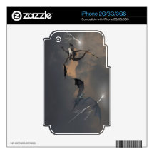 Dragons Fighting in Storm Clouds iPhone 3GS Decal