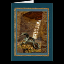 Dragon's Hoard greeting card, green frame cards