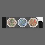 Dragons in a Row Bumper Stickers