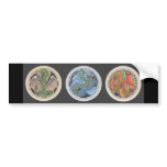Dragons in a Row Bumper Stickers