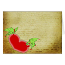 Dragons Love lettar Greeting Card
