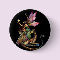 Dragon's Orbs Fairy and Dragon by Molly Harrison buttons