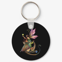 Dragon's Orbs Fairy and Dragon by Molly Harrison keychains