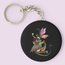 Dragon's Orbs Fairy and Dragon by Molly Harrison keychains