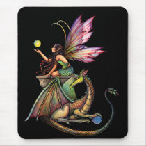 Dragon's Orbs Fairy and Dragon by Molly Harrison mousepads