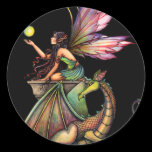 Dragon's Orbs Fairy and Dragon by Molly Harrison Sticker