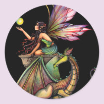 Dragon's Orbs Fairy and Dragon by Molly Harrison stickers