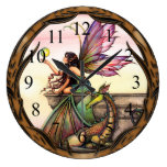 Dragon's Orbs Fairy and Dragon Wall Clock