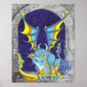 Dragons with Attitude big eye fantasy art poster posters