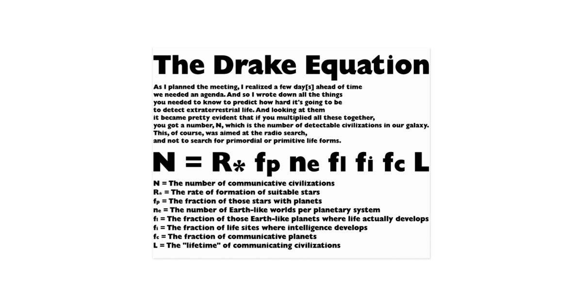 Drake_Equation Postcard Zazzle
