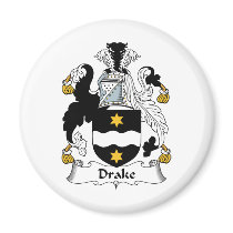 Drake Family Crest magnets by coatsofarms Drake Family Crest magnets