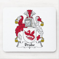 Drake Family Crest mousepads by coatsofarms Drake Family Crest mousepads