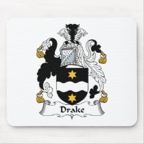 Drake Family Crest mousepads by coatsofarms Drake Family Crest mousepads