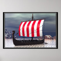 Drakkar Viking Sailing Ship posters