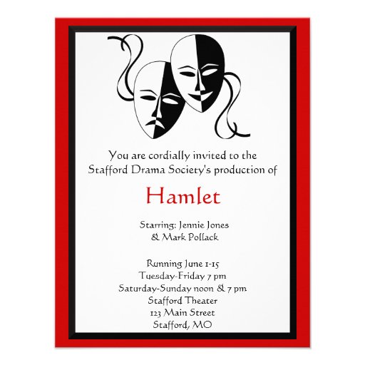Drama and Theater Invitation