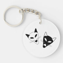 Drama Cat Masks Acrylic Keychains