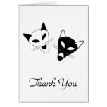 Drama Cat Masks Thank You Card