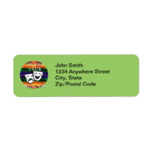 Drama Club Presents Badge Return Address Labels
