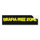 DRAMA FREE ZONE BUMPER STICKER