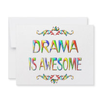 Drama is Awesome invitations by SchoolAids Drama is Awesome invitations